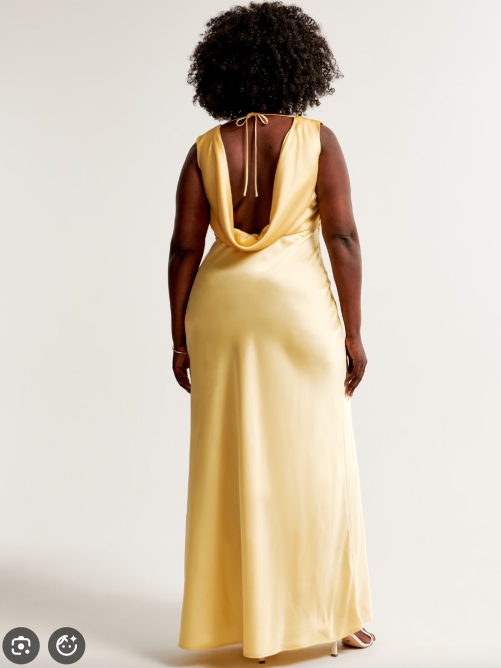 Abercrombie & Fitch plunge Cowl-Back Maxi Dress